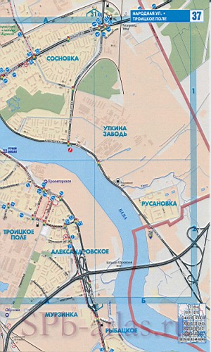 Карта юга Петербурга. Подробная карта южных районов Петербурга. Карта улицюга Петербурга с номерами домов